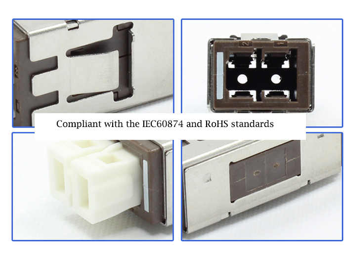 MU Singal Mode Singal Core Metal Fiber Optic Adapter